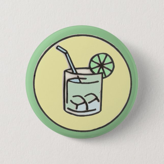 brazilian caipirinha cocktail 6 cm round badge (Front)