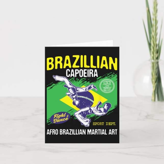 Brazilian Capoeira - Martial Arts Lover Dance Figh Card (Front)