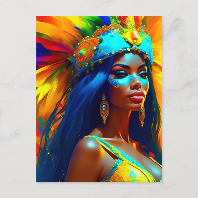 Brazilian Carnival Dancer Postcard (Front)