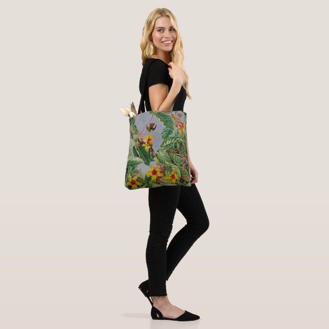 Brazilian Climbing Shrub and Humming Birds Tote Bag (On Model)