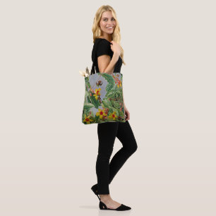 Brazilian Climbing Shrub and Humming Birds Tote Bag