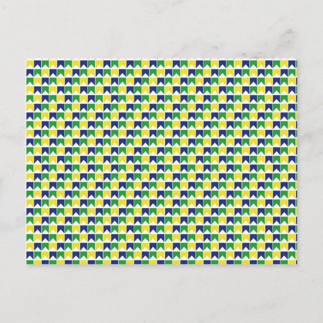 Brazilian colours flag postcard (Front)