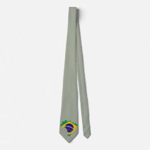 Brazilian country flag tie
