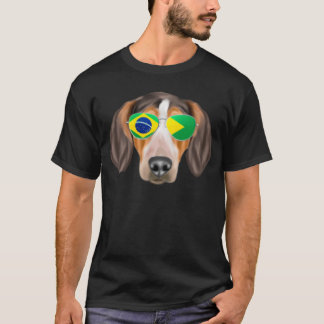 Brazilian Flag American English Coonhound Dog Braz T-Shirt
