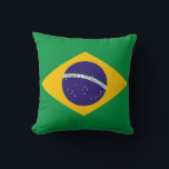 Brazilian Flag American MoJo Pillow<br><div class="desc">Introducing the MoJo pillow featuring the flag of Brazil – a vibrant addition to your home decor! Crafted with high-quality materials and meticulous attention to detail, this pillow celebrates Brazilian heritage and national pride. The design prominently displays the iconic flag of Brazil, featuring a green field with a yellow diamond...</div>