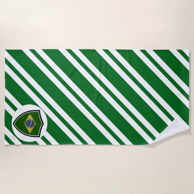 Brazilian flag beach towel (Front)