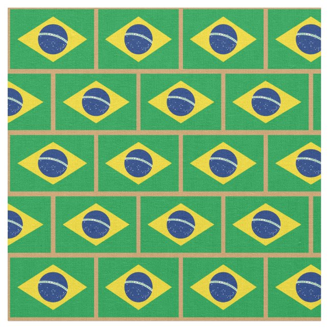 Brazilian Flag & Brazil fashion Fabric /sports (Close Up)
