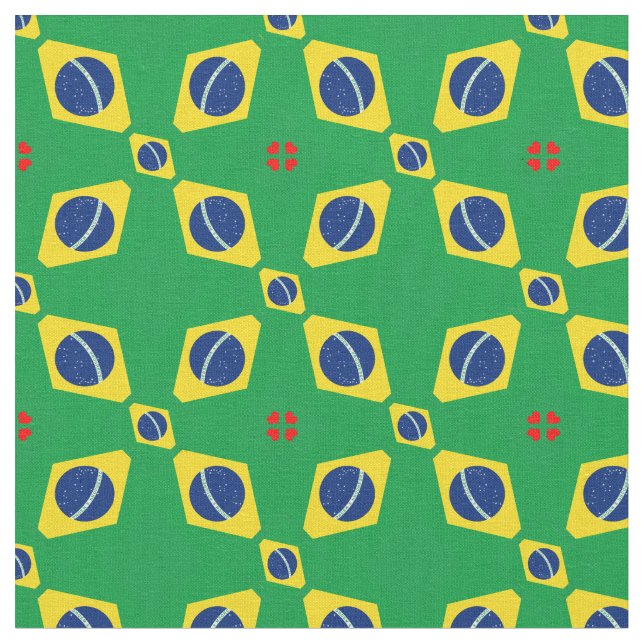 Brazilian Flag & Brazil Trendy Fabric fashion (Close Up)