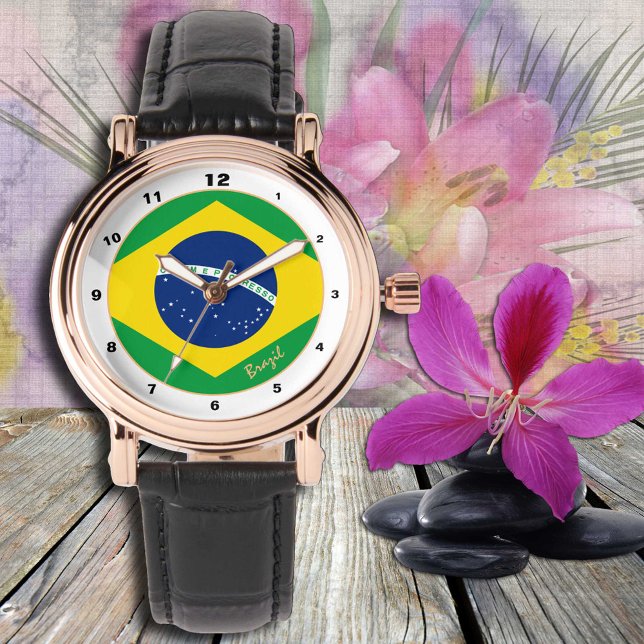 Brazilian Flag & Brazil trendy fashion /design Watch (Creator Uploaded)