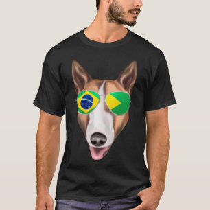Brazilian Flag Bull Terrier Dog Brazil Pocket T-Shirt