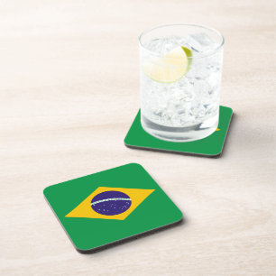 Brazilian flag coaster