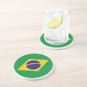 Brazilian flag coaster