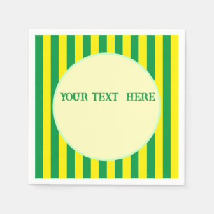 Brazilian Flag Colours Custom Text  Napkin