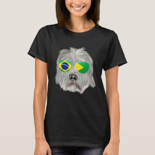 Brazilian Flag Dandie Dinmont Terrier Dog Brazil P T-Shirt