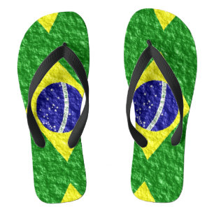 Brazilian Flag Design Jandals