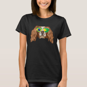 Brazilian Flag English Toy Spaniel Dog Brazil Pock T-Shirt