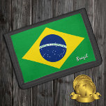 Brazilian flag fashion, Brazil patriots / sports Trifold Wallet<br><div class="desc">WALLETS: Brazil & Brazilian Flag fashion - love my country,  travel gifts,  grandpa birthday,  national patriots / sports fans</div>