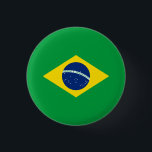 Brazilian Flag, Flag of Brazil 3 Cm Round Badge<br><div class="desc">Brazilian Flag,  Flag of Brazil button/badge by World Flags United.</div>