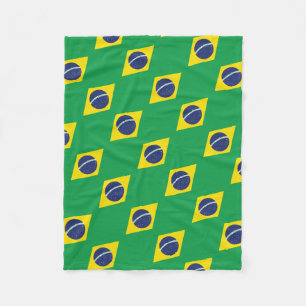 Brazilian Flag. Fleece Blanket