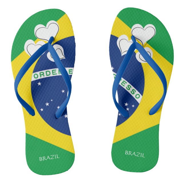 BRAZILIAN flag Jandals (Footbed)