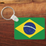 Brazilian flag keychain. Ordem e Progresso. Key Ring<br><div class="desc">Brazilian flag keychain. Ordem e Progresso. Custom metal keychain gift with flag of Brasil. Double sided print. Upload your own country flag or image optionally.</div>