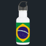 Brazilian Flag Liberty Bottle<br><div class="desc">Introducing the Liberty water bottle featuring the flag of Brazil! Quench your thirst with pride using our Liberty water bottle adorned with the vibrant flag of Brazil. The bottle design proudly displays the iconic green field with a yellow diamond shape and blue globe with stars, representing the night sky over...</div>