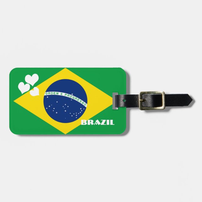 BRAZILIAN flag Luggage Tag (Front Horizontal)