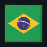 Brazilian flag magnet<br><div class="desc">The Brazilian flag</div>