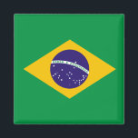 Brazilian flag magnet<br><div class="desc">The Brazilian flag</div>