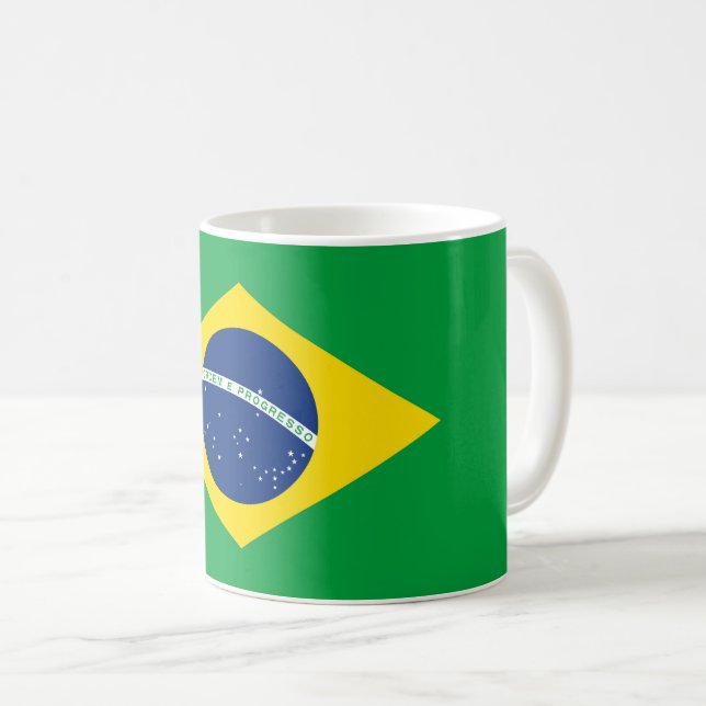 Brazilian Flag Mug (Front Right)
