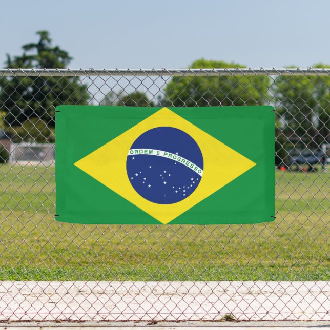 Brazilian flag of Brasil custom banner sign (Insitu)