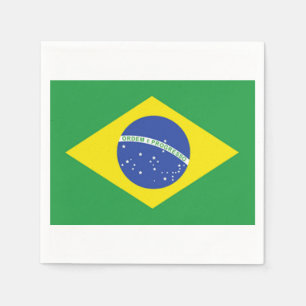 Brazilian Flag Paper Napkins