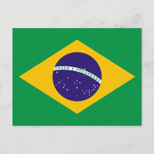 Brazilian flag postcard