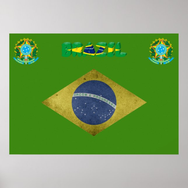 Brazilian flag poster (Front)