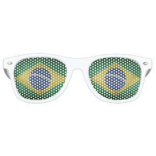 Brazilian flag retro sunglasses