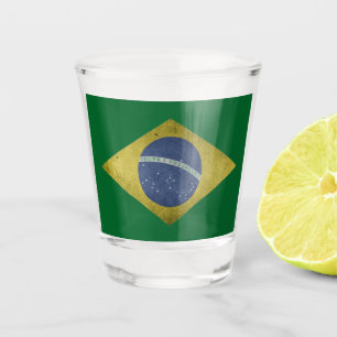 Brazilian flag shot glass