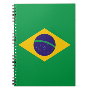 Brazilian flag spiral notebook
