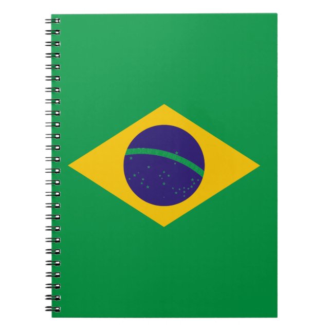 Brazilian flag spiral notebook (Front)