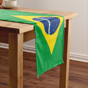 Brazilian flag & Sports fan house decor / Brazil Short Table Runner