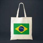 Brazilian Flag Tote Bag<br><div class="desc">This design features the national flag of Brazil (spelled Brasil in Portuguese, the country's native language), officially the Federative Republic of Brazil (República Federativa do Brasil). As of 2020, Brazil is the world's fifth-largest country by area and the sixth most populous. It is the largest country to have Portuguese as...</div>