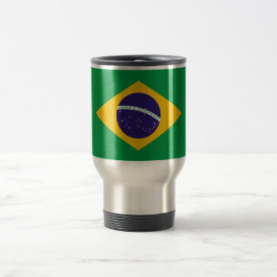 Brazilian flag travel mug
