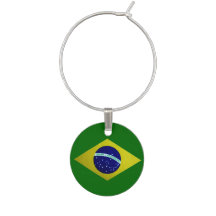 Brazilian Flag Wine Charm