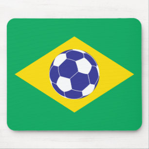 Brazilian Football Flag Mouse Pad