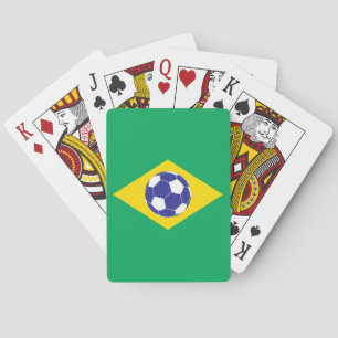 Brazilian Football Flag Playing Cards