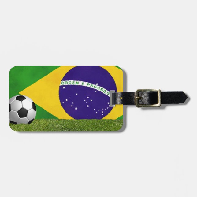 Brazilian Futbol - Soccer Luggage Tag (Front Horizontal)