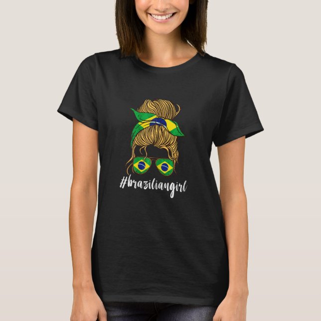 Brazilian Girl Sunglass Brazil Brazilian Pride Bra T-Shirt (Front)