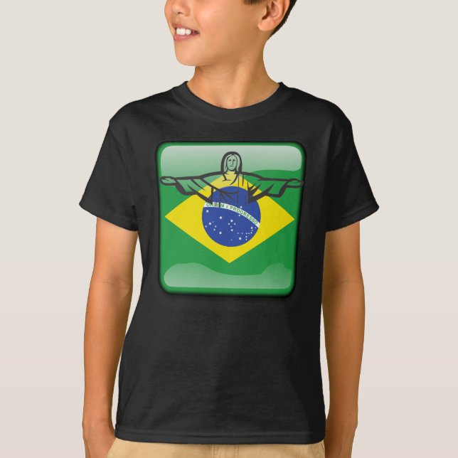 Brazilian glossy flag T-Shirt (Front)