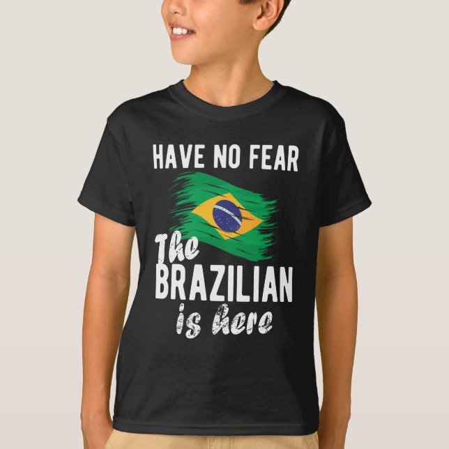 Brazilian Heritage Brazil Roots Brazilian Flag T-Shirt (Front)