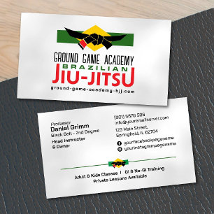 Brazilian Jiu-Jitsu Academy Instructor Business Card
