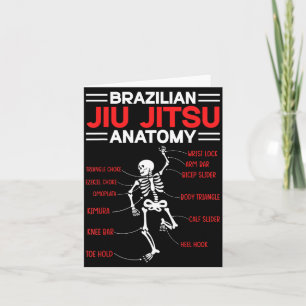 Brazilian Jiu Jitsu Anatomy Skeleton Funny Mix Card